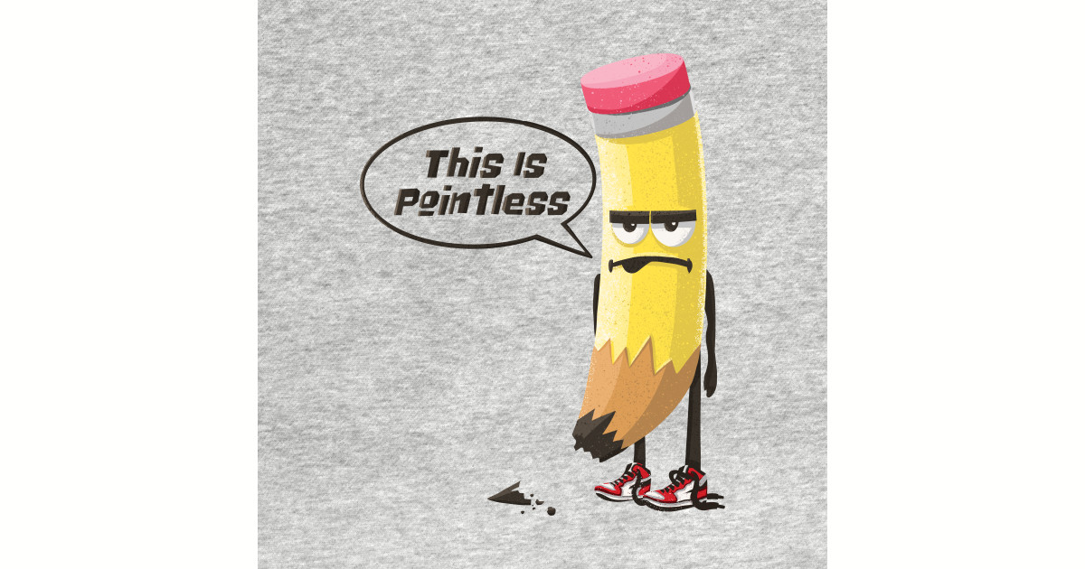 This is Pointless Humor Pun Pencil Dad Joke Pun Sticker TeePublic